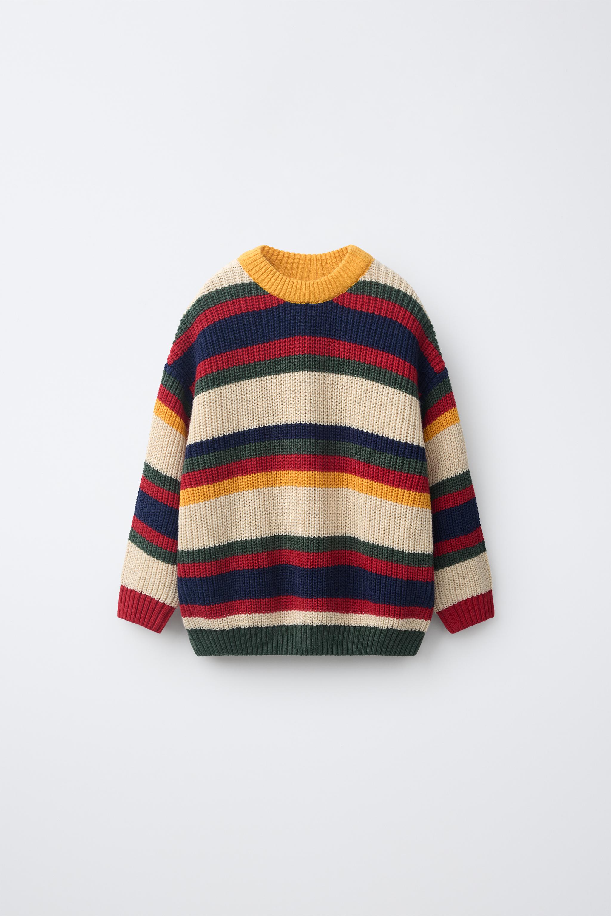 PULL EN MAILLE À RAYURES ET ÉTIQUETTE FRUIT OF THE LOOM™