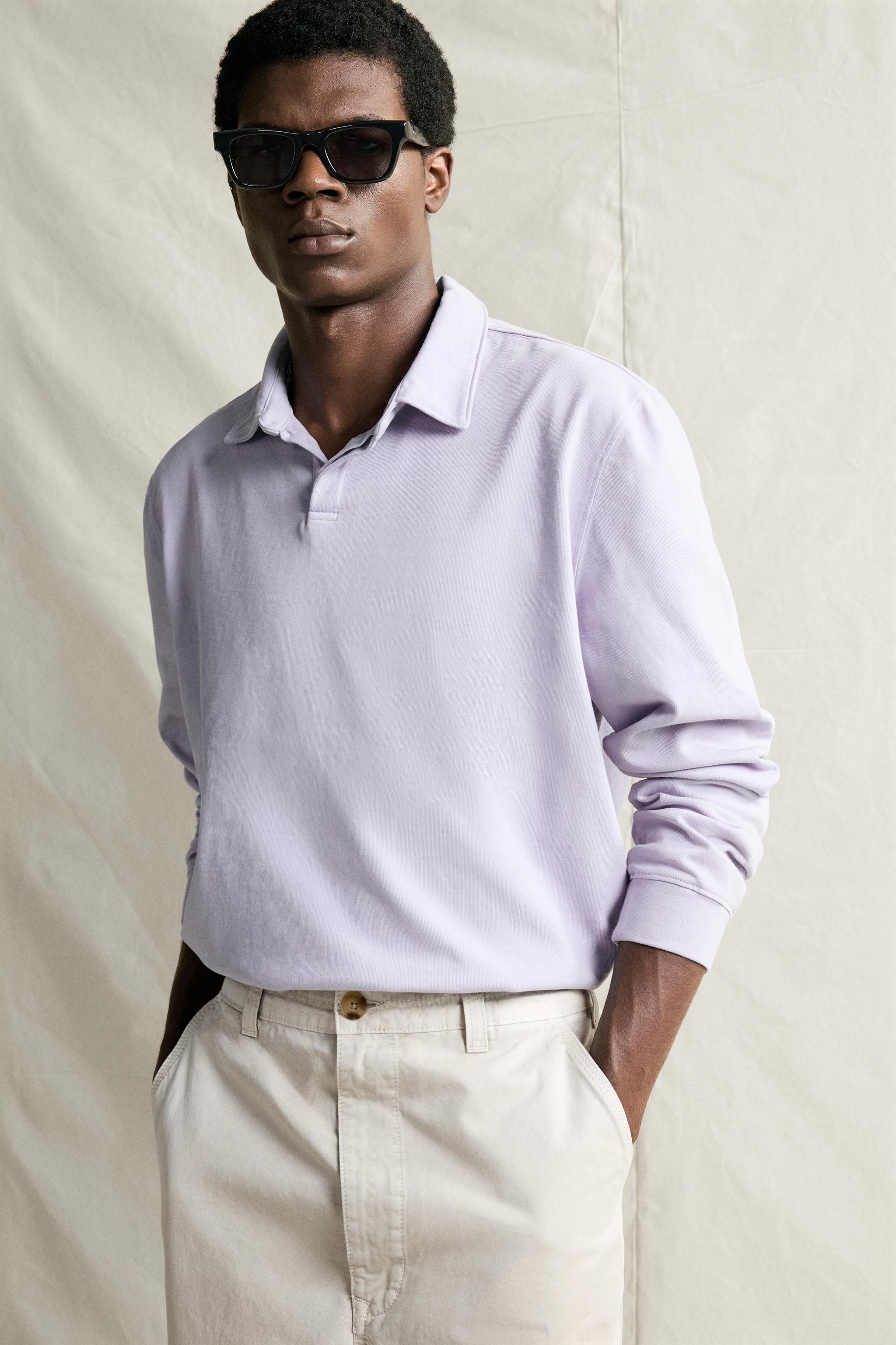 REGULAR FIT POLO SWEATSHIRT