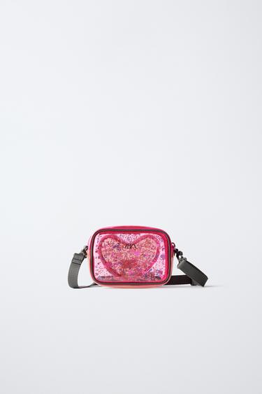 VINYL HEART CROSSBODY BAG - Pink by Zara - Image 4