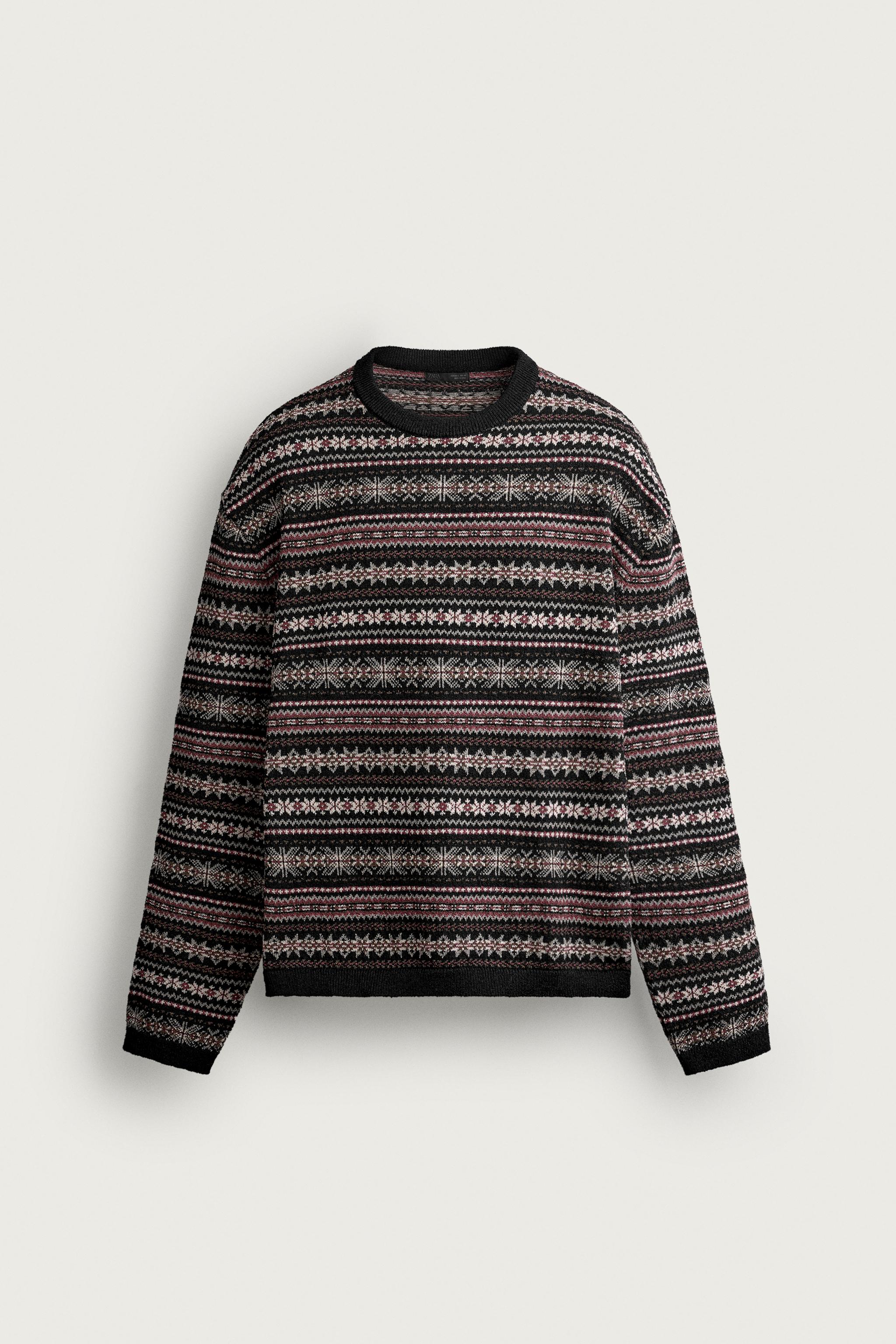 GEOMETRIC JACQUARD SWEATER