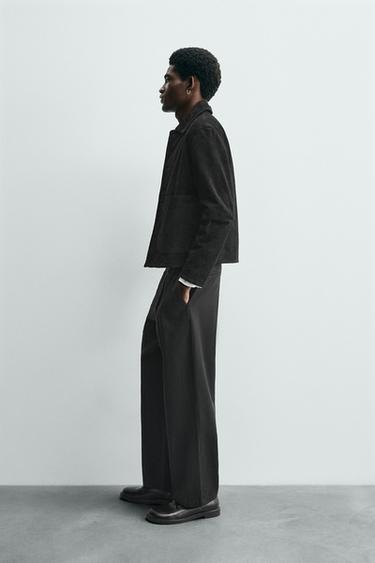 SPLIT SUEDE LEATHER JACKET - Black by Zara - Image 2