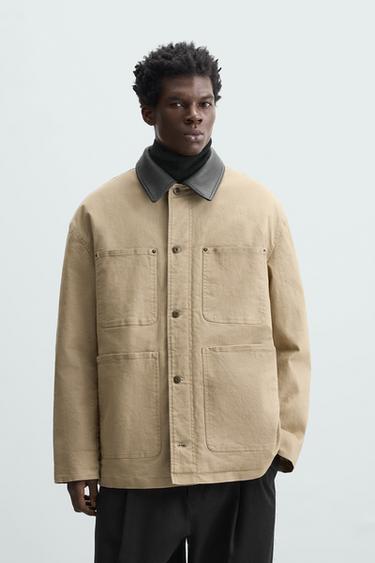 CONTRAST PADDED PARKA - Sand by Zara