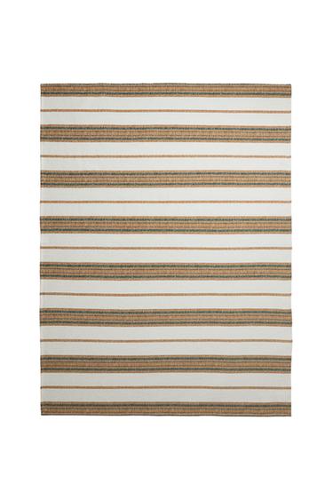 COTTON BLANKET IRREGULAR STRIPES - خطوط الخاص بـ Zara