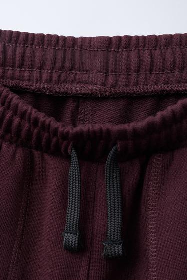 LABEL JOGGER TROUSERS - Burgundy by Zara - Image 2