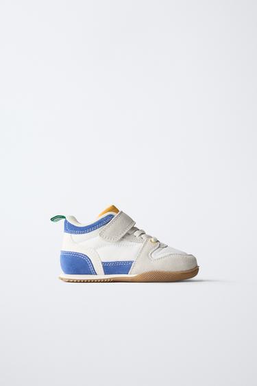 RETRO HIGH-TOP SNEAKERS - Blue by Zara