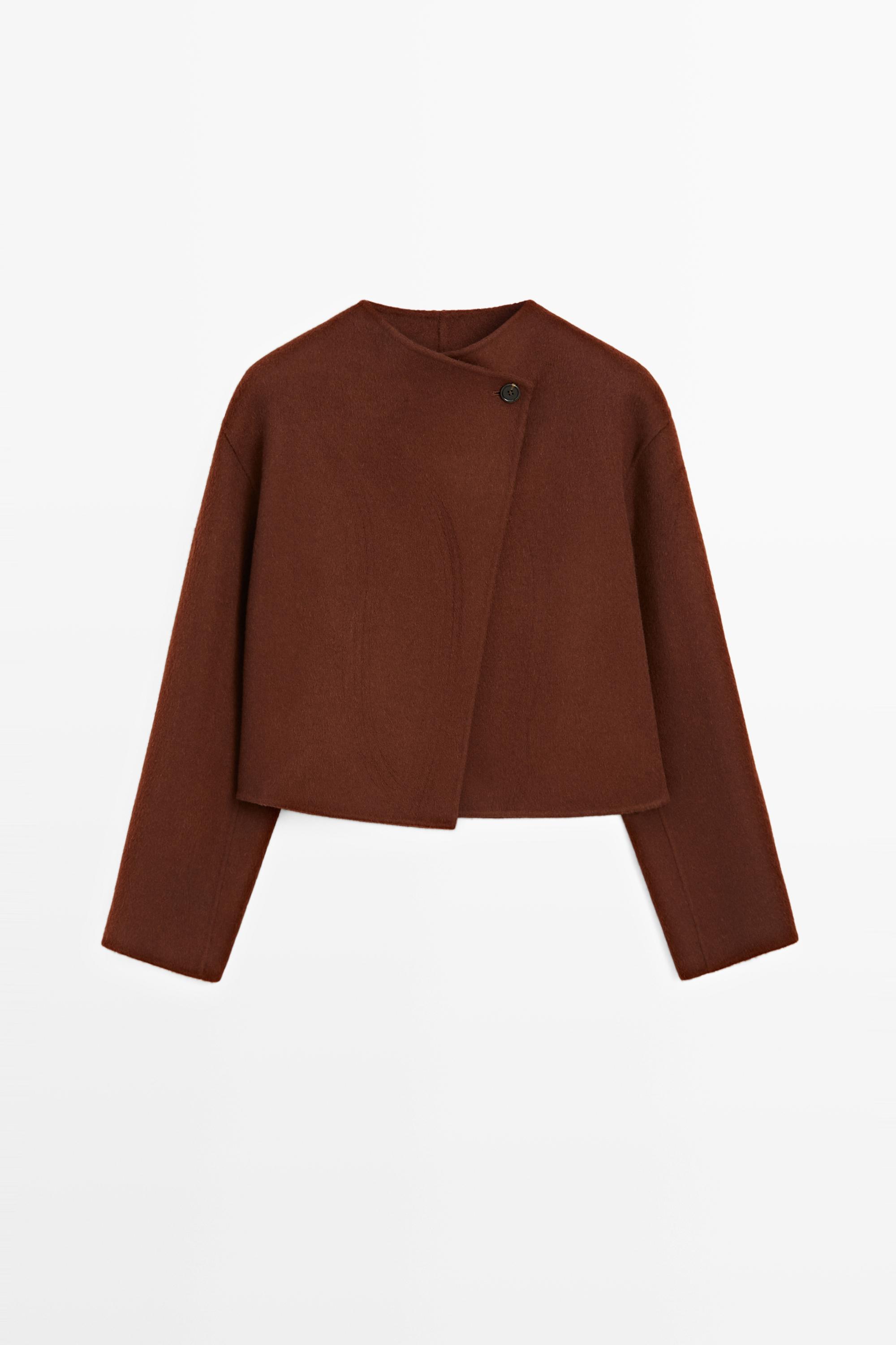 Button detail cape jacket