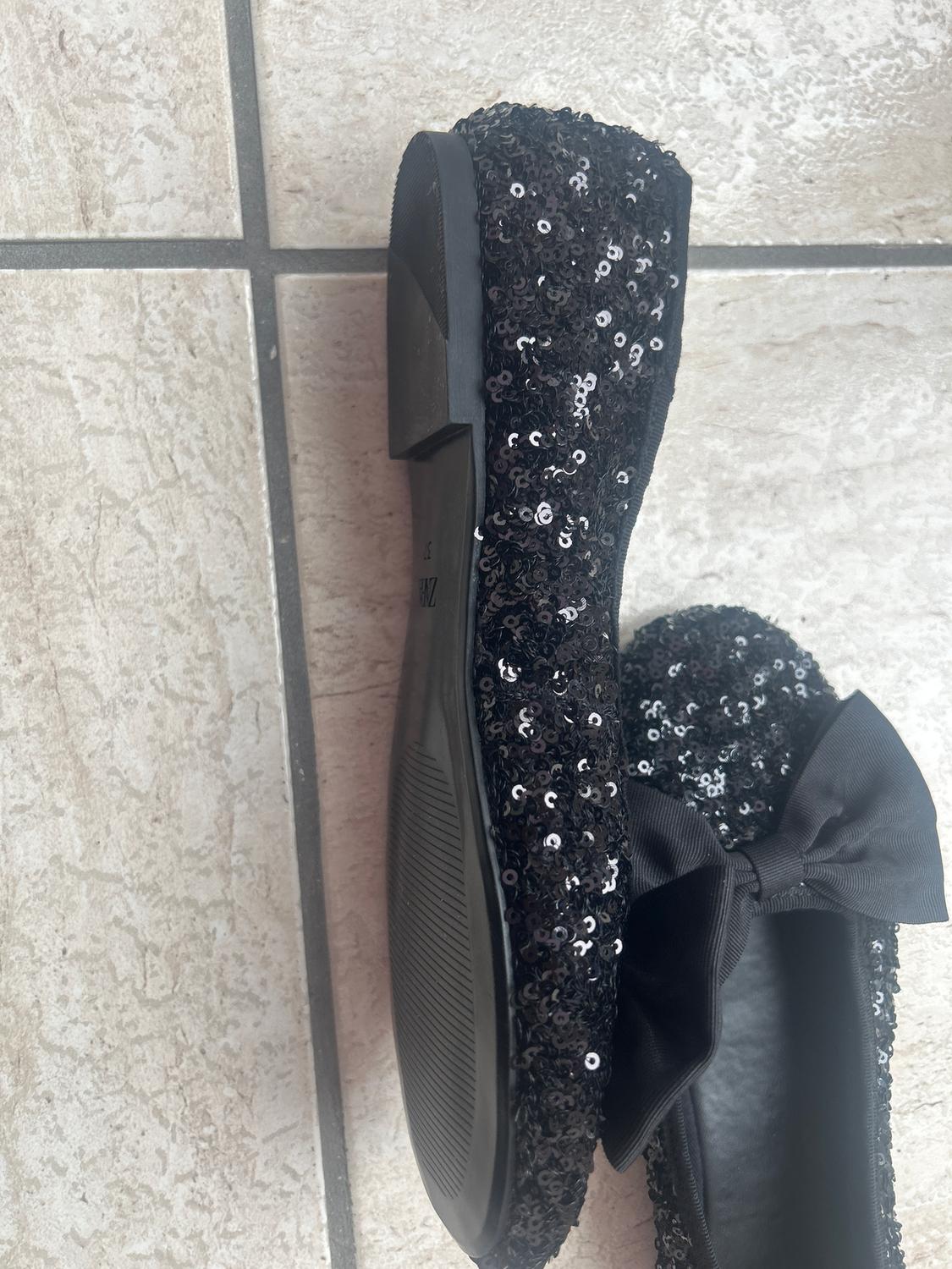 SEQUIN BALLERINAS WITH BOW - Image 7