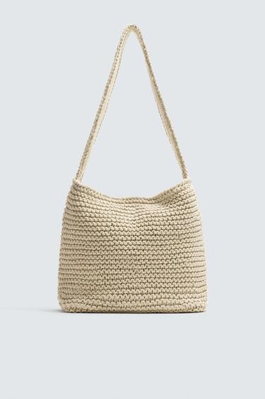 MACRAME SHOULDER BAG - Ecru White by Zara
