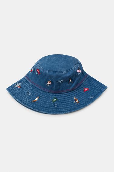 CHAPEAU BOB BRODERIES - Bleu de Zara - Image 4