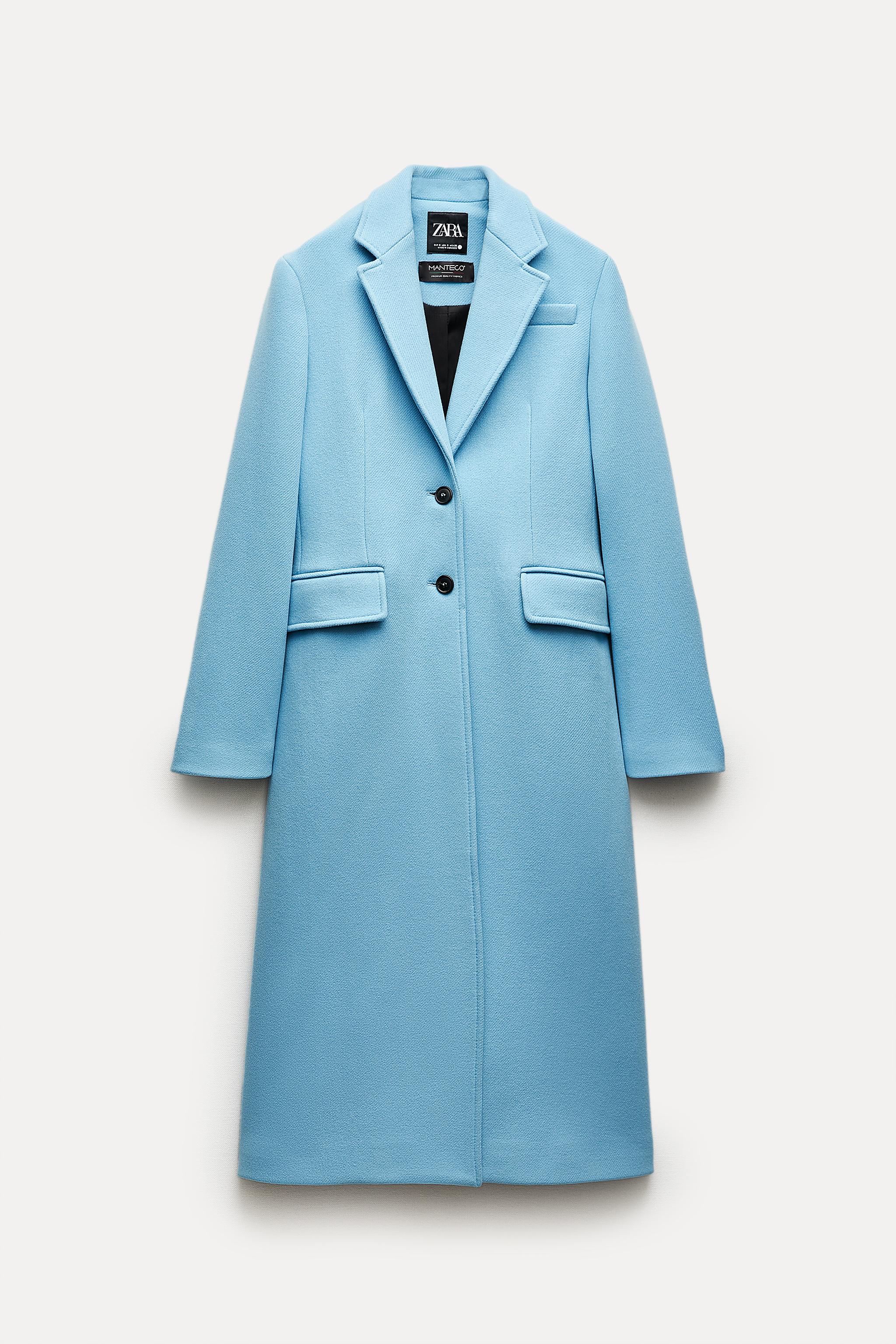 MANTECO WOOL COAT ZW COLLECTION - Sky blue | ZARA United States