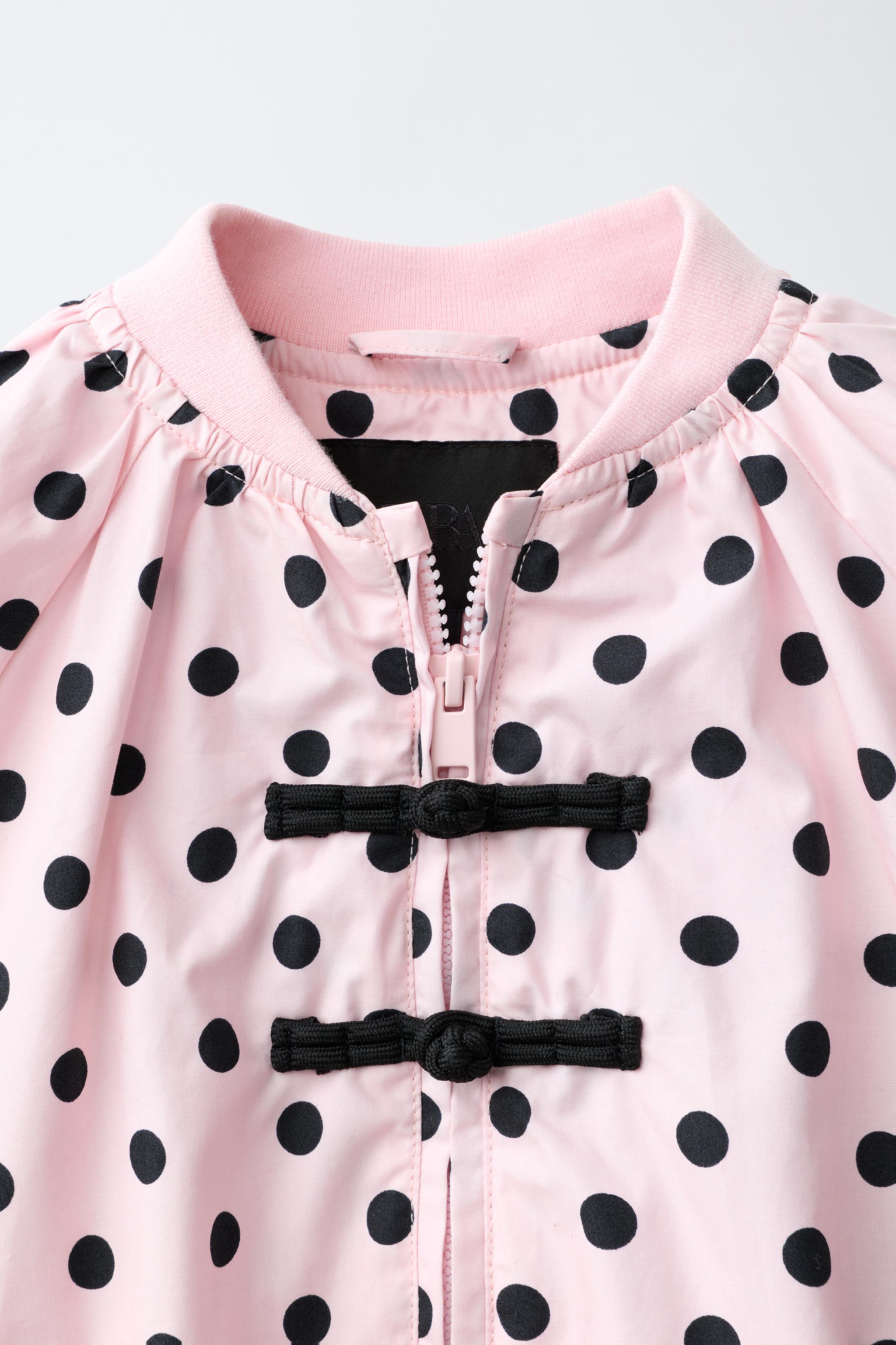 ドット柄ボンバージャケット - ピンク | ZARA Japan / 日本