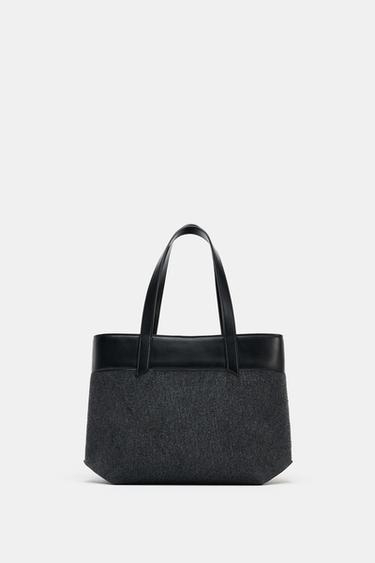 Zara MAXI SHOPPER BAG - Gray