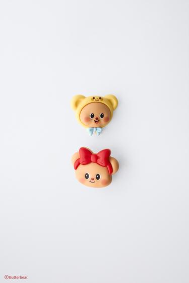 BUTTERBEAR © 얼굴 플랫 프론트 2개 세트 - Zara 브라운