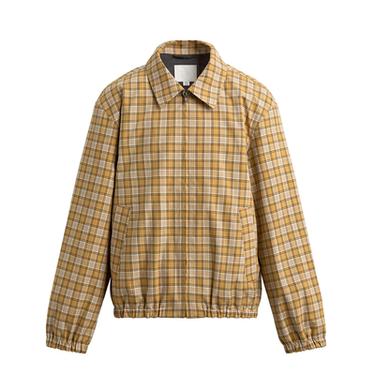 REGULAR FIT CHECK JACKET - Ecru/Yellow by Zara