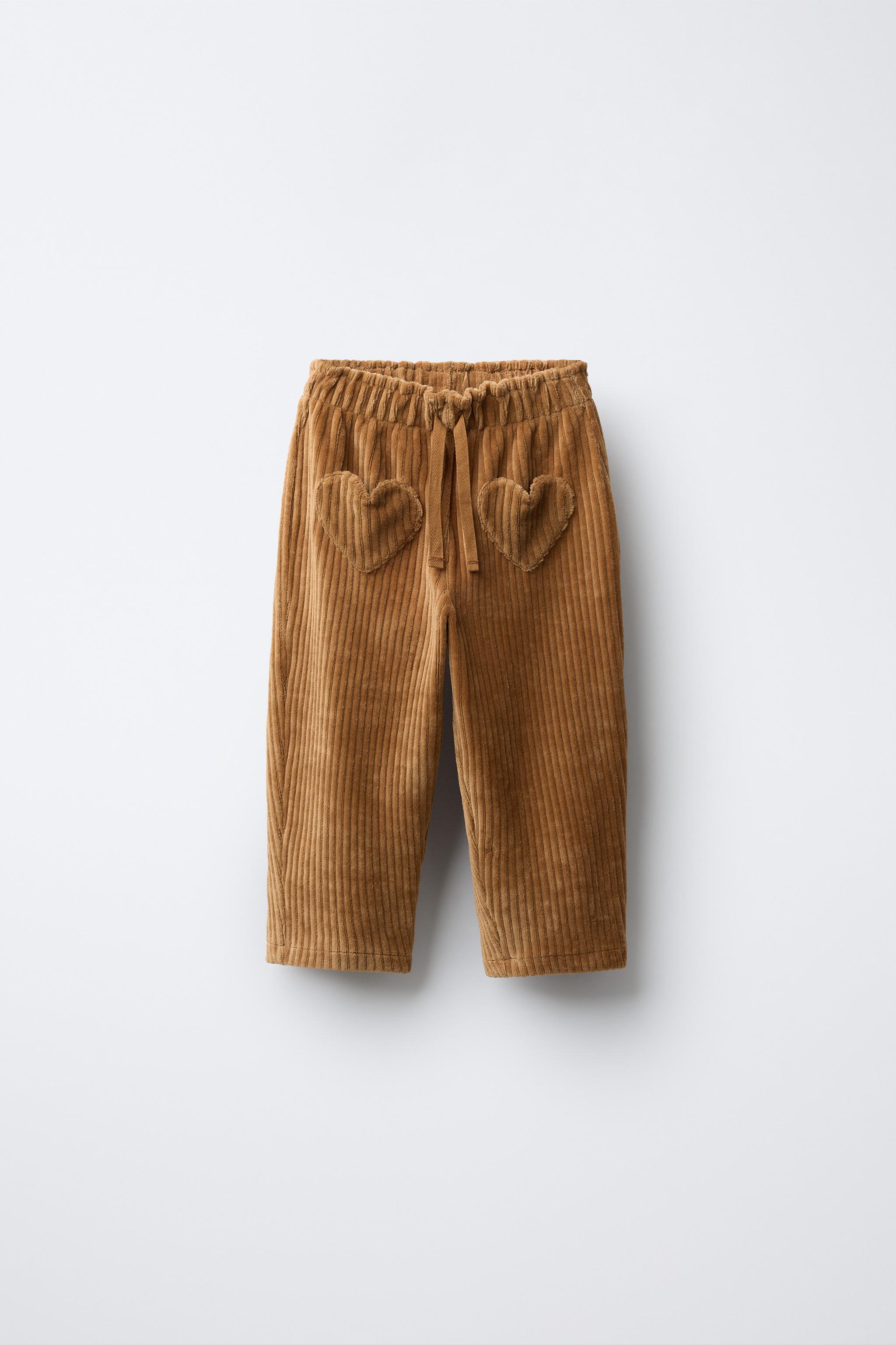 CORDUROY BAGGY PANTS WITH HEART POCKETS
