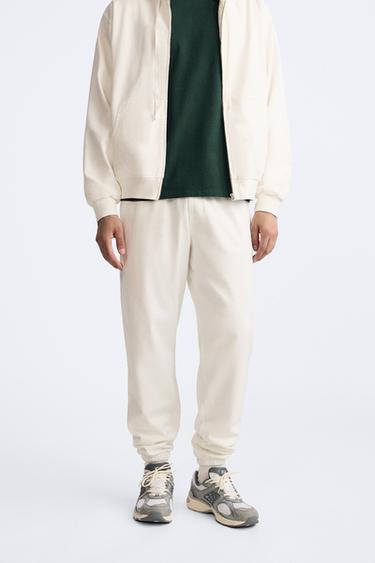 PANTALÓN JOGGER HEAVY WEIGHT - Blanco roto de Zara
