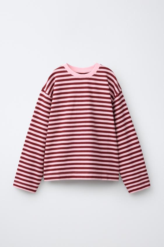 STRIPED T-SHIRT - Pink by Zara - Image 0