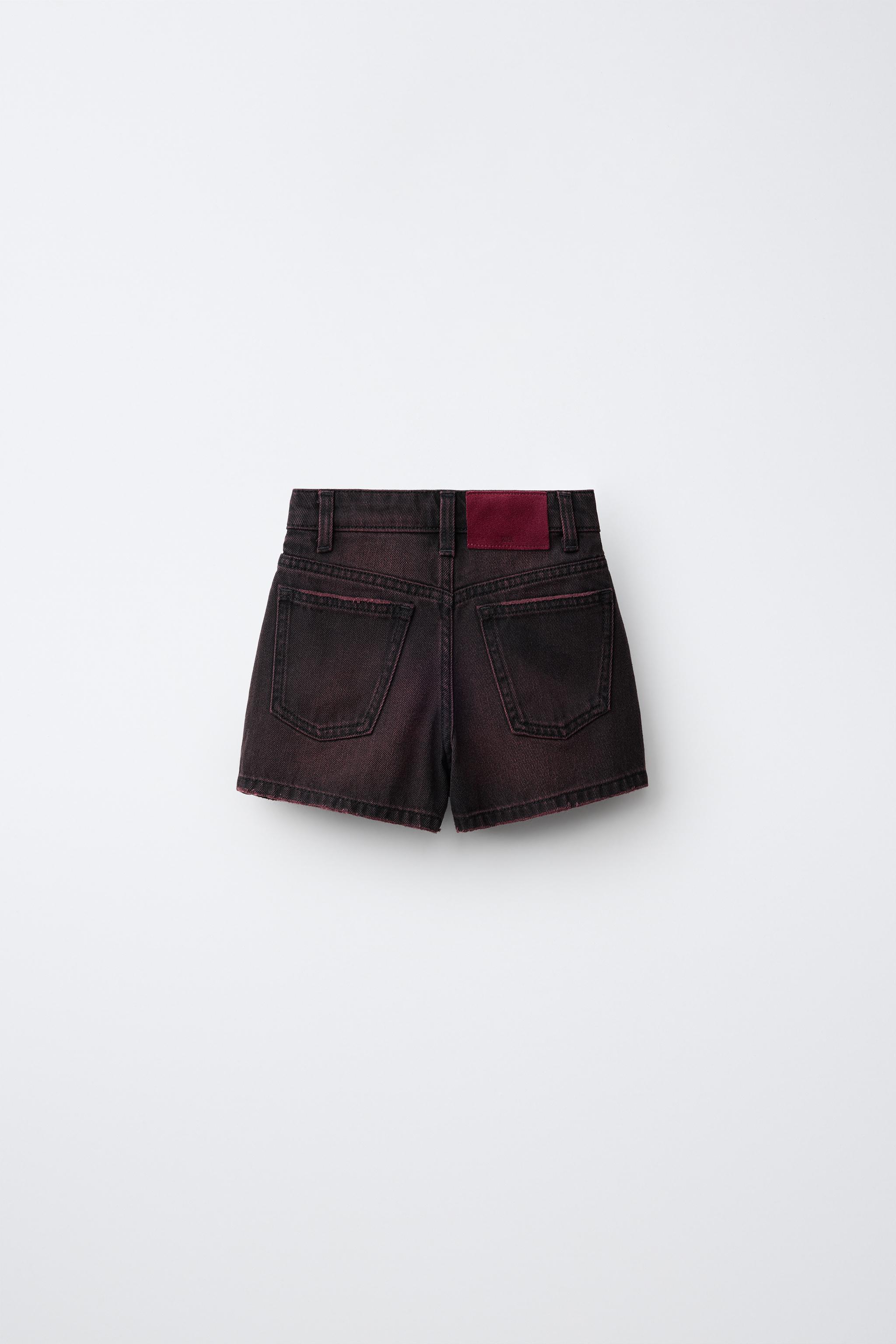 STUDDED DENIM BERMUDA SKIRT
