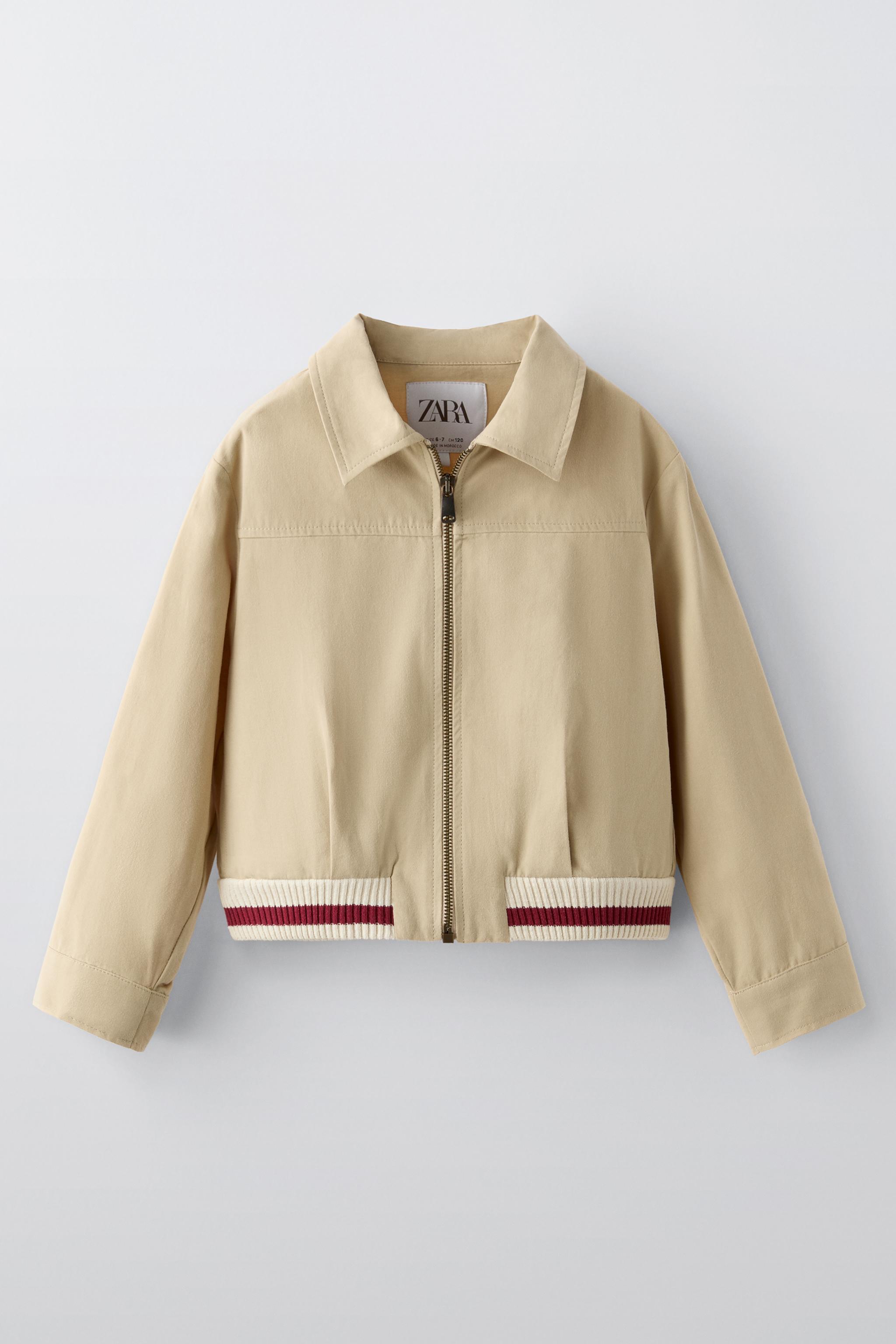 VESTE RIB Beige clair ZARA France