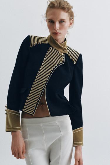 ZW COLLECTION LIMITED EDITION FIREMAN CLASP JACKET - Dark navy by Zara