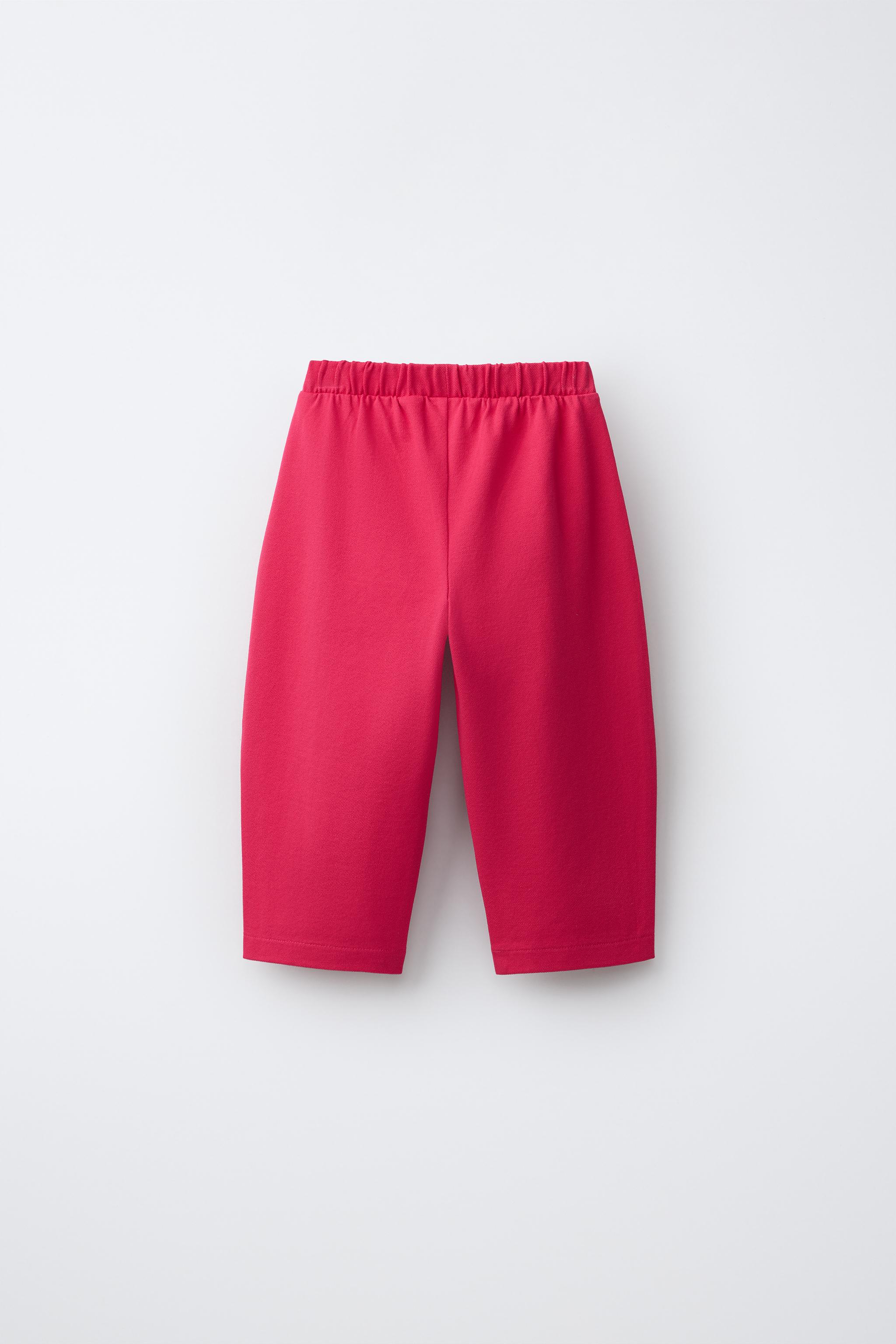 Детские брюки Zara HEART POCKET BARREL PIQUÉ PANTS — фото 2