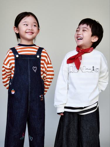 EMBROIDERED DENIM DUNGAREES - Blue by Zara