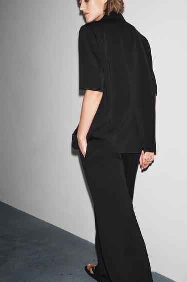 ZW COLLECTION SHORT SLEEVE BLAZER - Black de Zara - Image 2