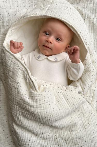 BODY CUELLO BORDADO - Blanco roto de Zara