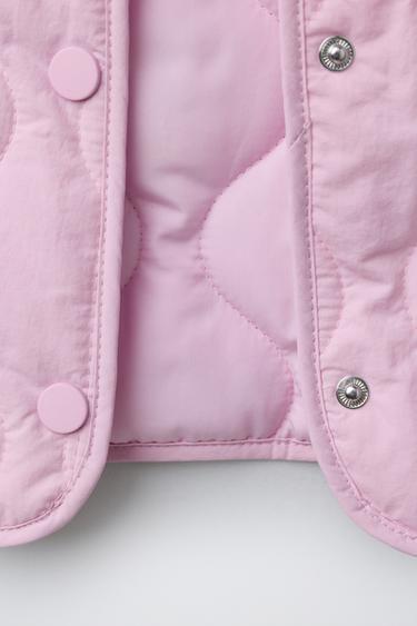 QUILTED JACKET WITH HEARTS - Pink by Zara - Image 8