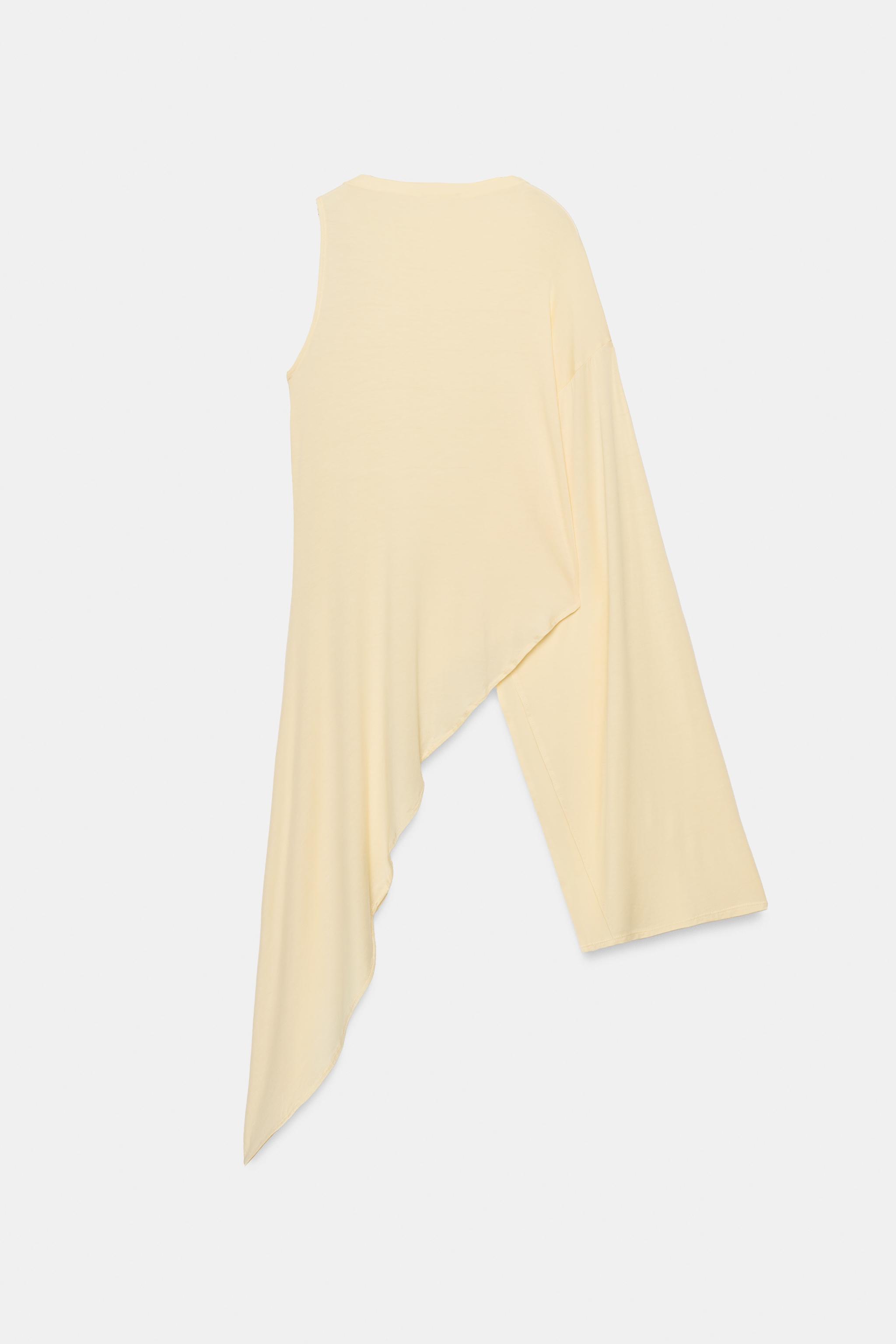 Zara Asimetrik Dökümlü Top görsel 7