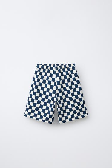 SHORT DAMIER - Bleu de Zara - Image 1
