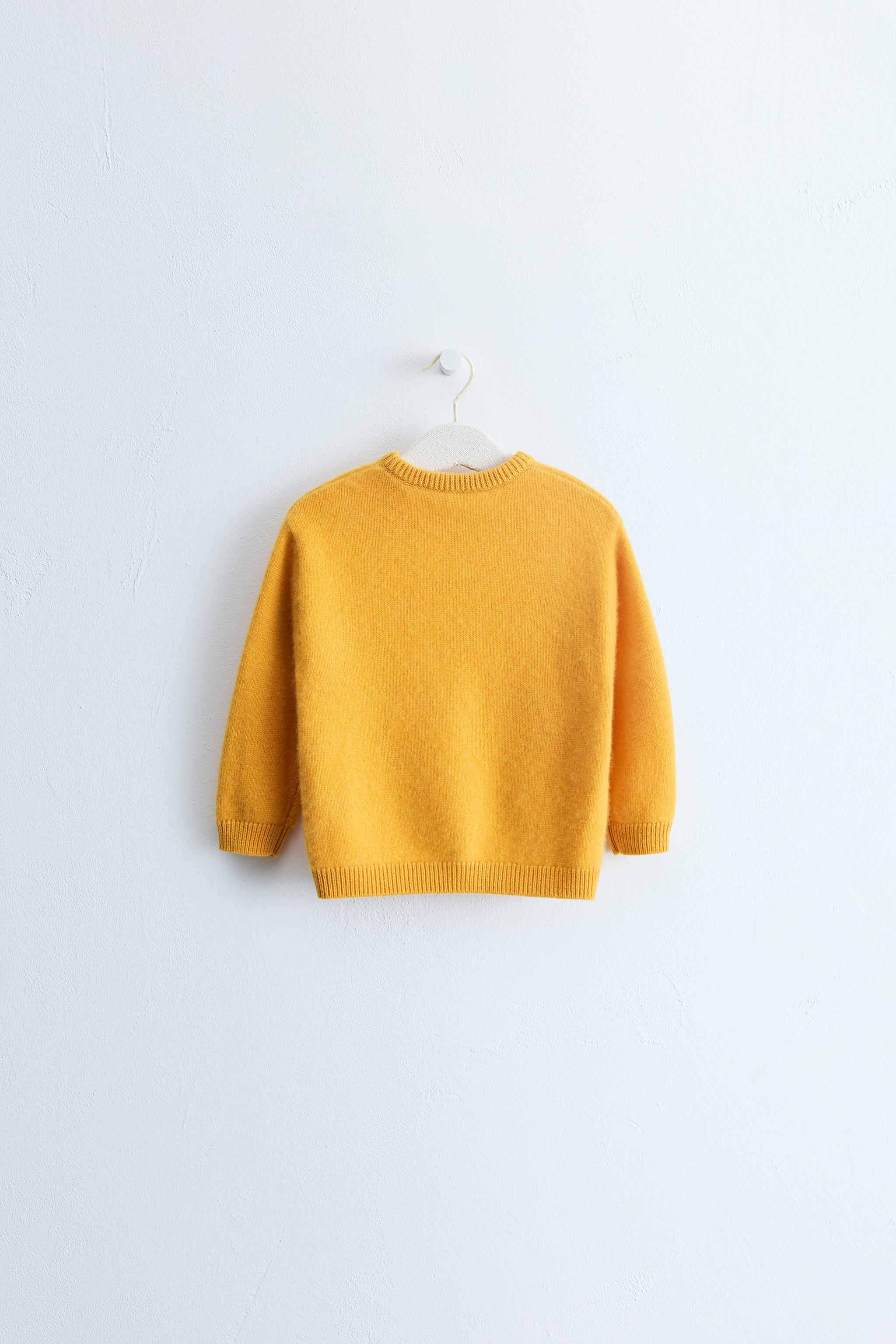 ZARA TIMELESS - 100% CASHMERE SWEATER — Yellow