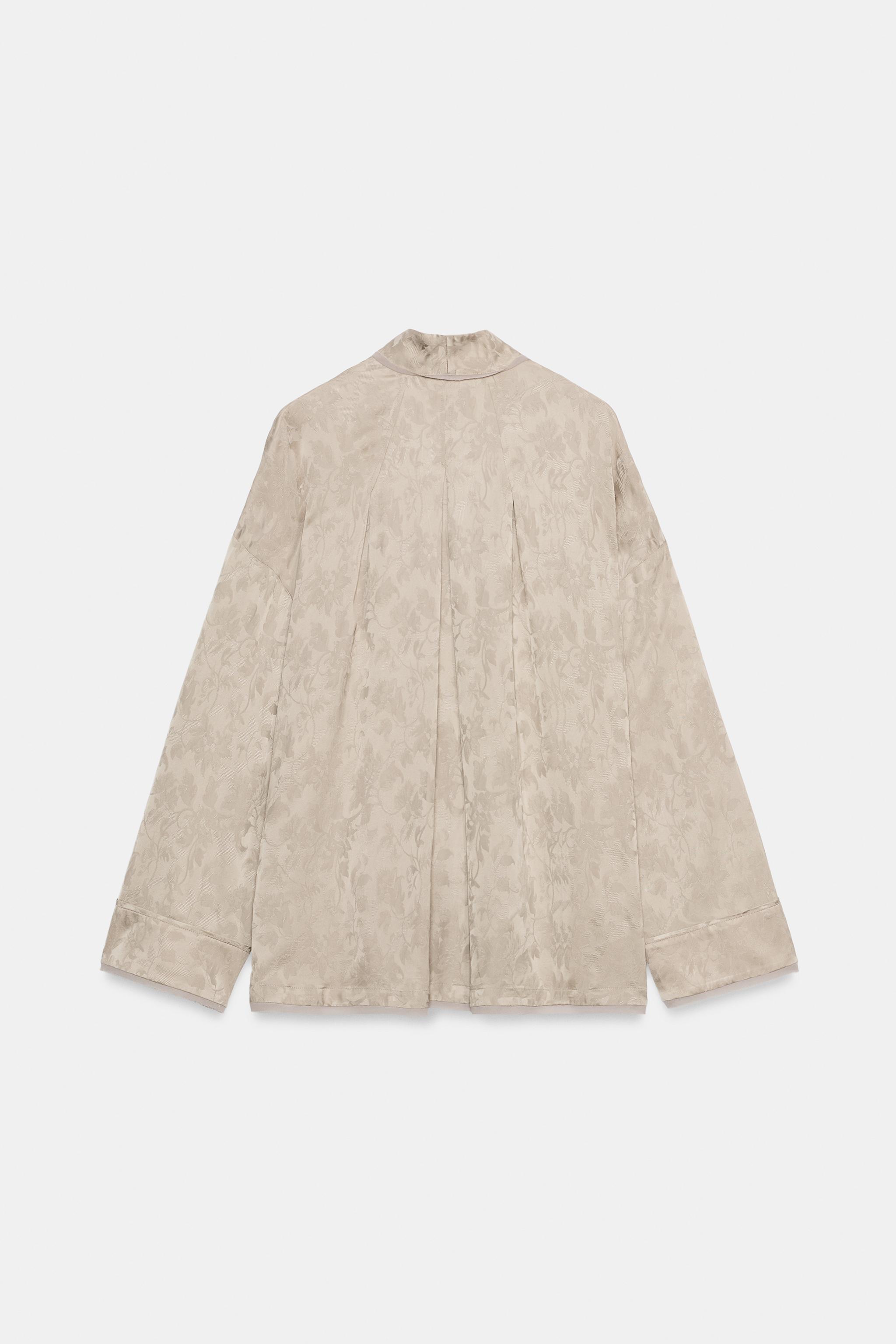Женские пиджаки Zara ZW COLLECTION DOUBLE-BREASTED JACQUARD BLAZER — фото 7