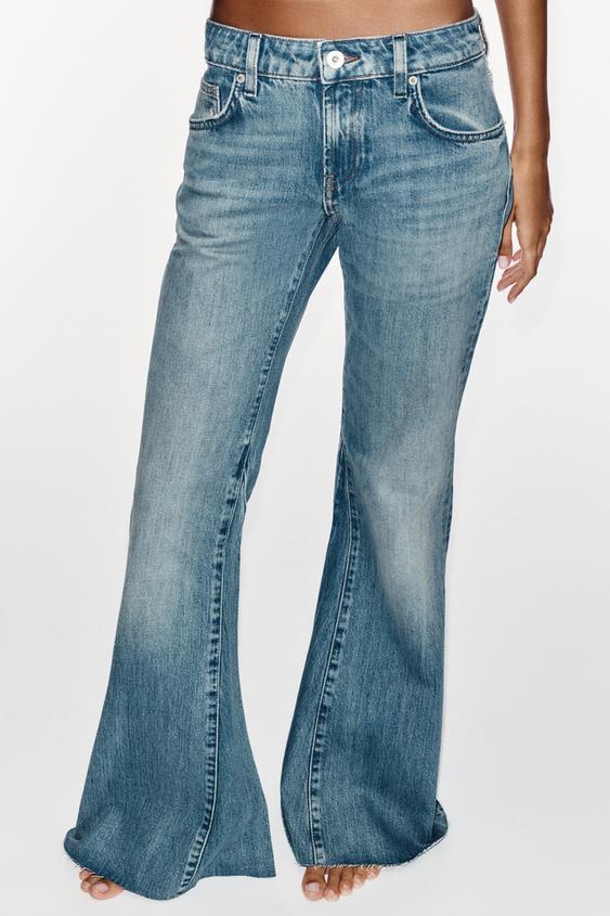 JEANS TRF FLARE EXTRA CONFORT TAILLE BASSE - Bleu marine de Zara - Image 1