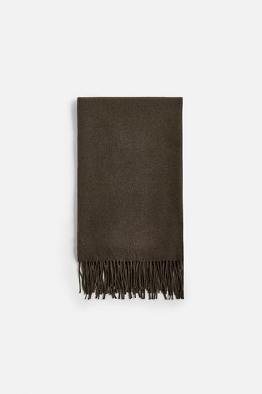BUFANDA FLECOS - Marrón / Topo de Zara