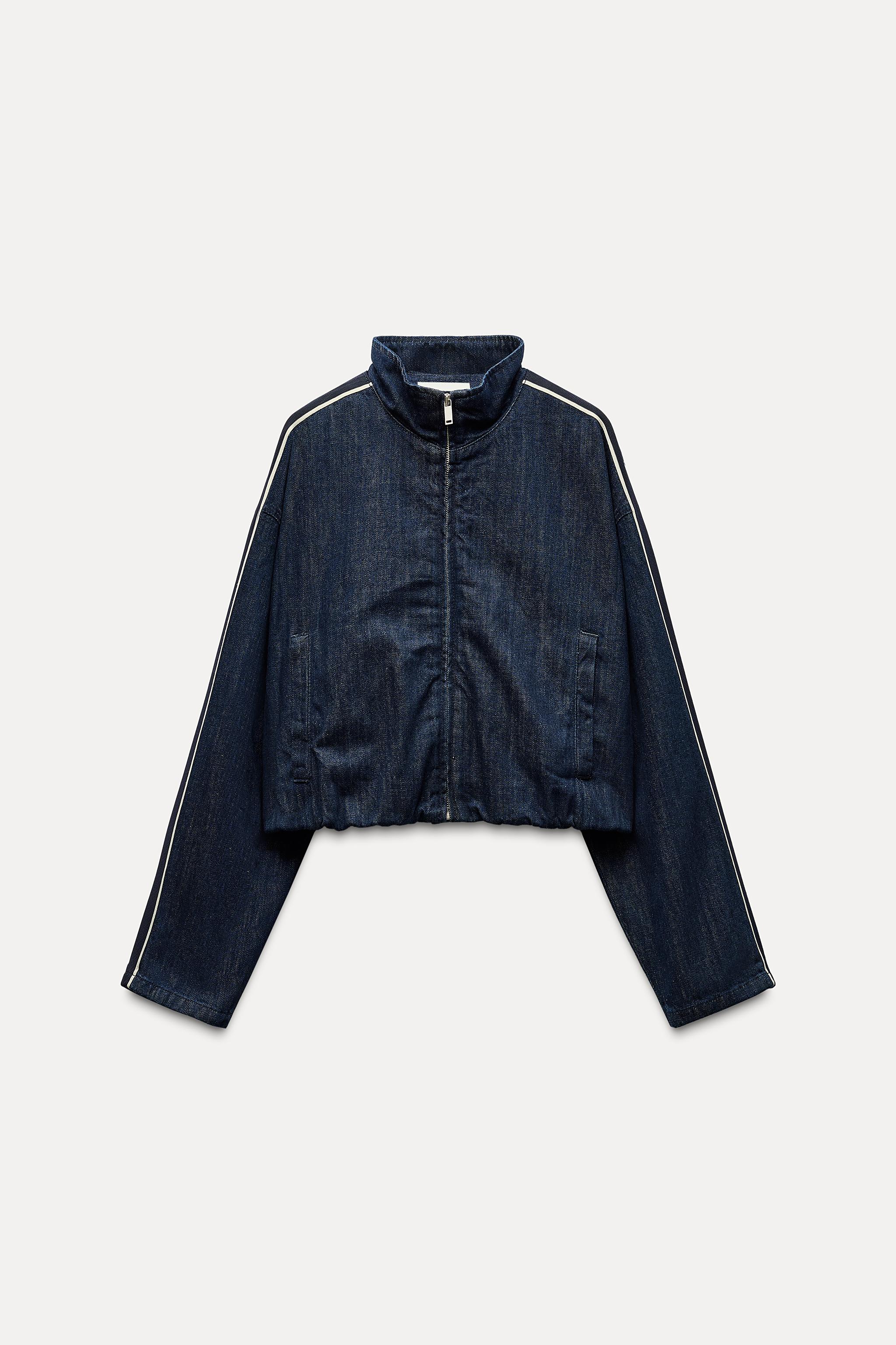 コンビバンド付きデニムジャケット - ダークインディゴブルー | ZARA Japan / 日本