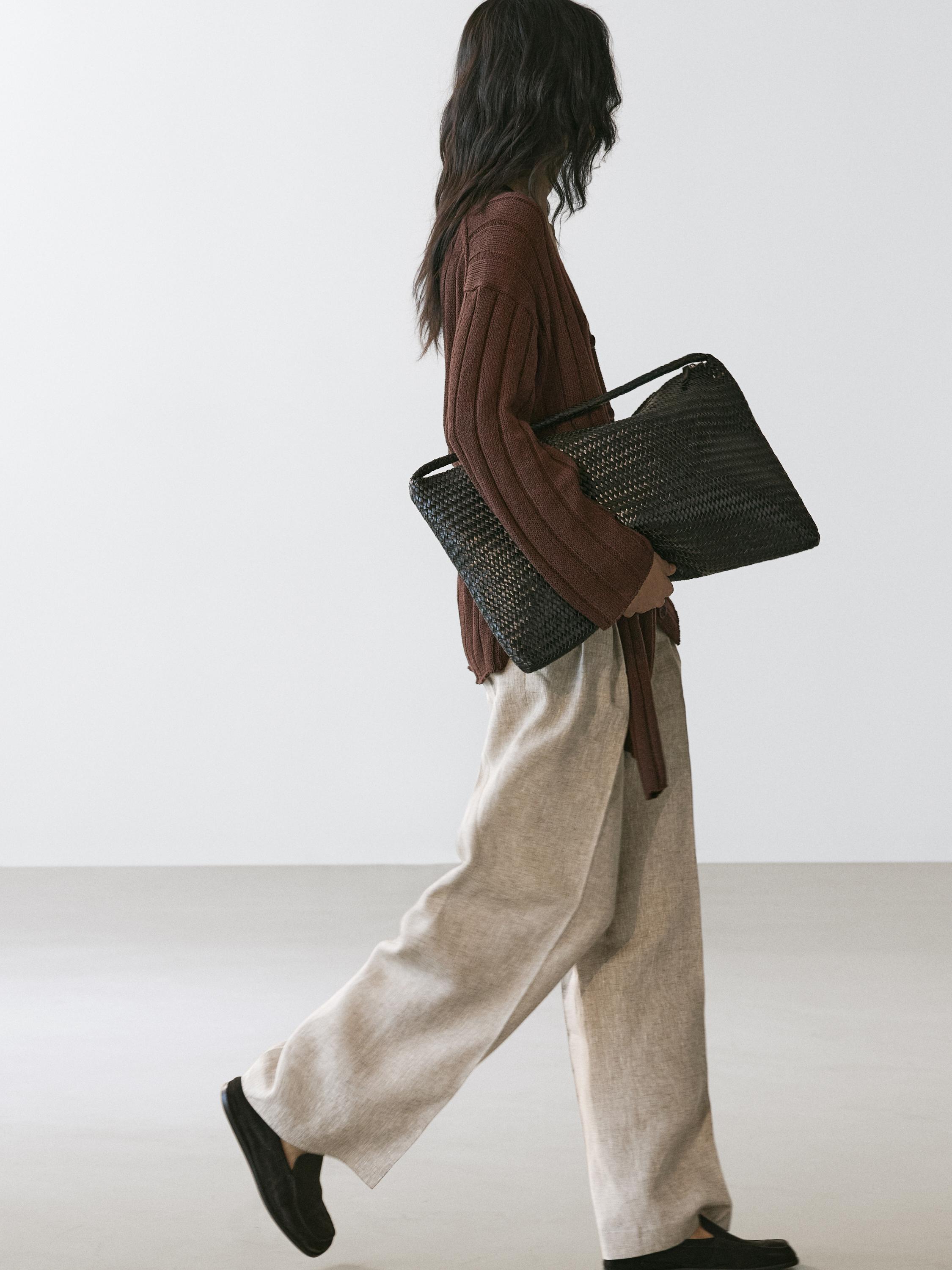 Linen suit trousers