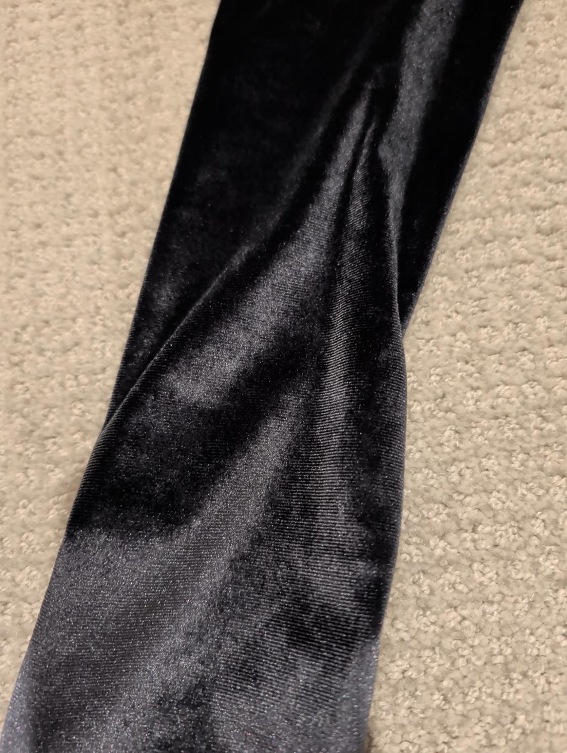 BLUE GRAY VELVET LEGGINGS - Image 3