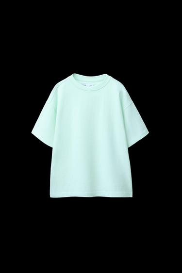 PLAIN MEDIUM WEIGHT T-SHIRT - Light blue by Zara