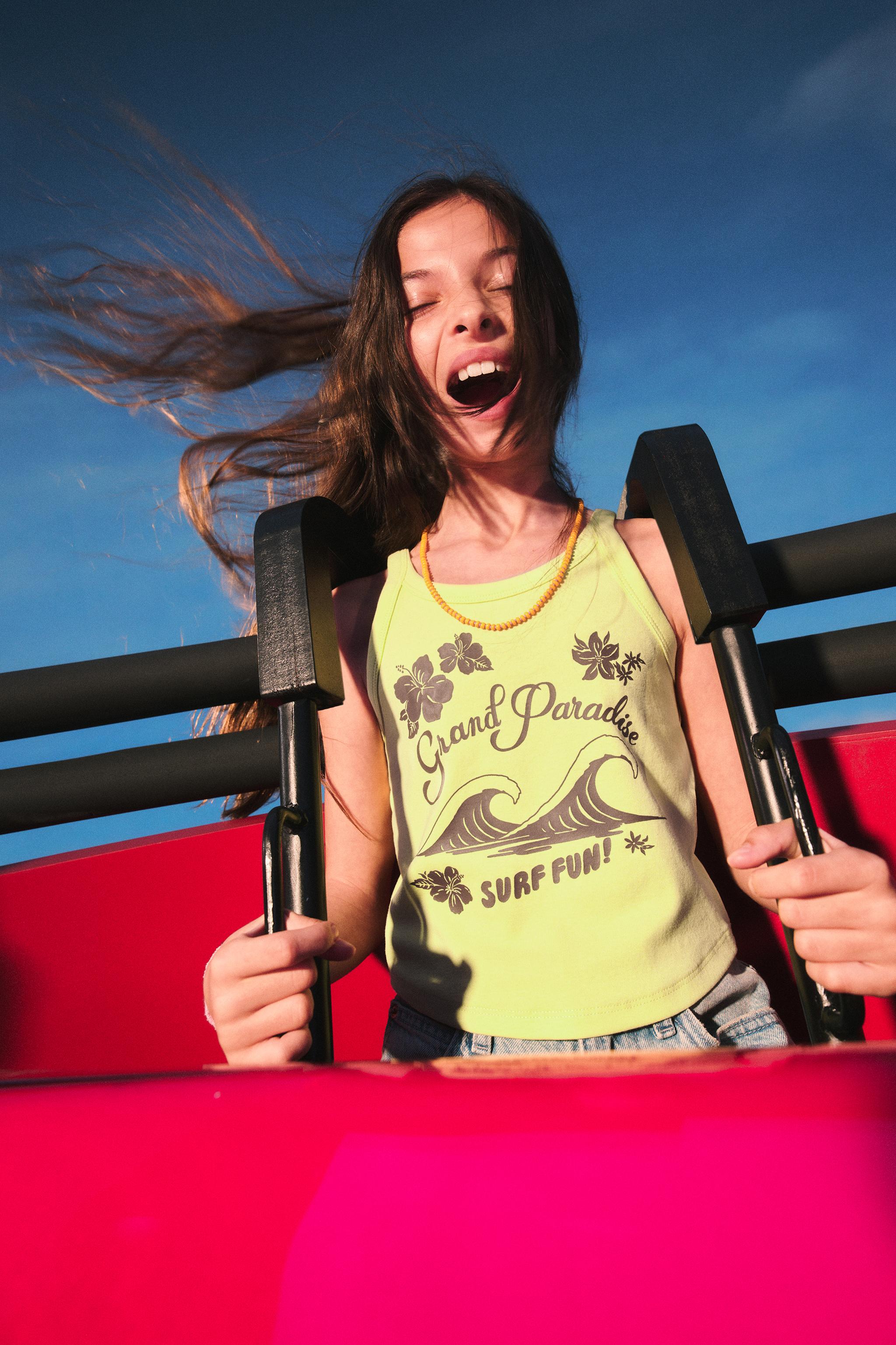 SURF PRINT TOP — Lime