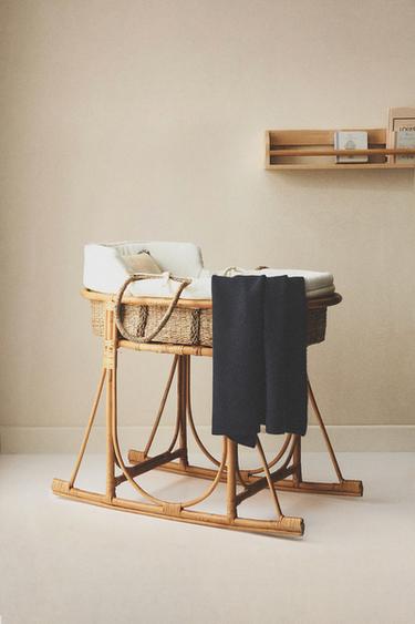 RATTAN MOSES BASKET - Light beige by Zara