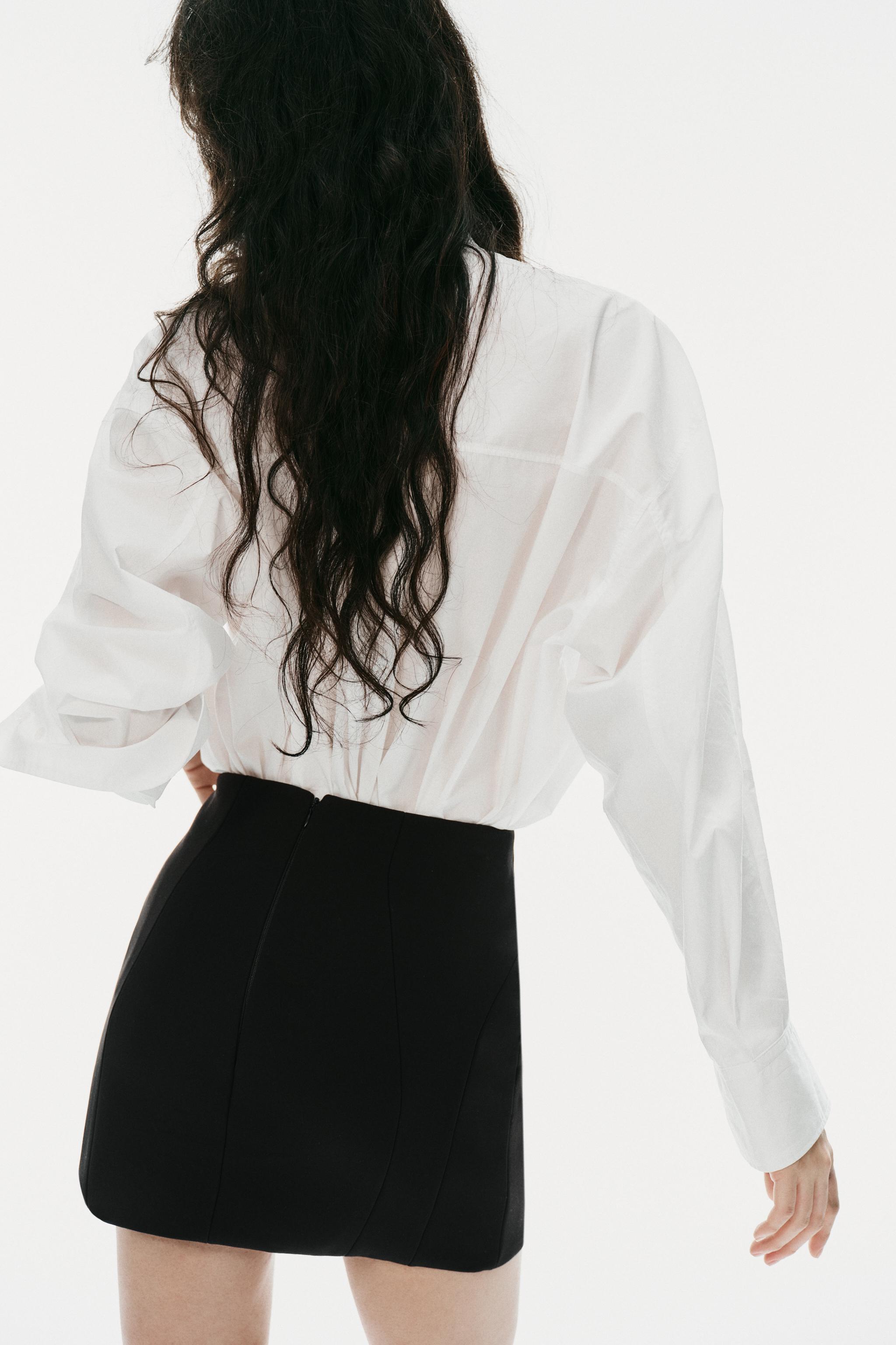 Женские юбки Zara CORSET-STYLE MINI SKIRT — фото 5