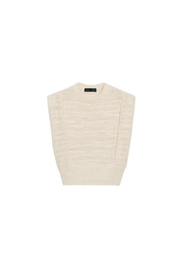 JERSEY PUNTO HOMBRERAS - Beige claro de Zara