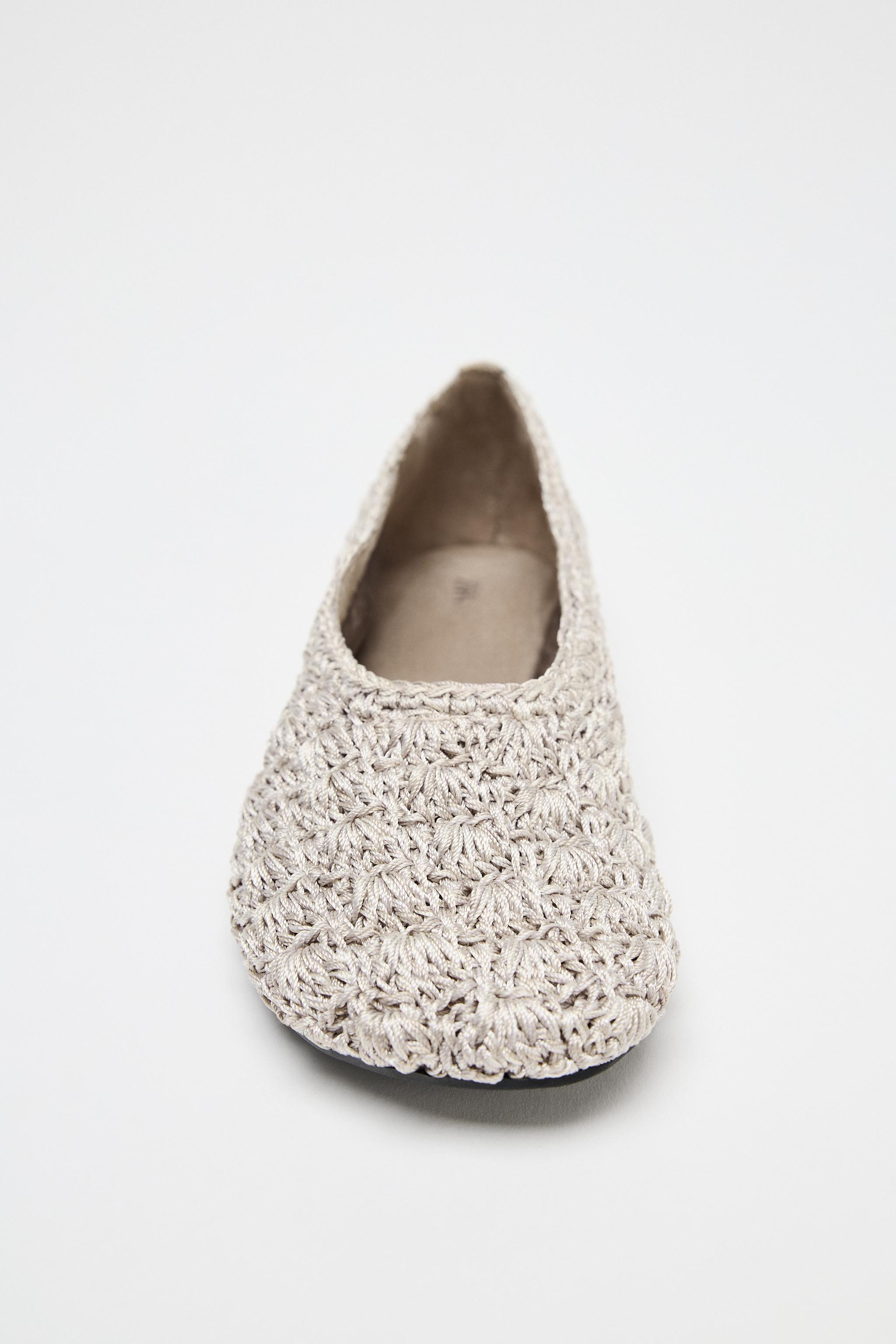 【ZARA】編み込みバレリーナ 1545/510/102 BRAIDED BALLET FLATS - Beige | ZARA United States