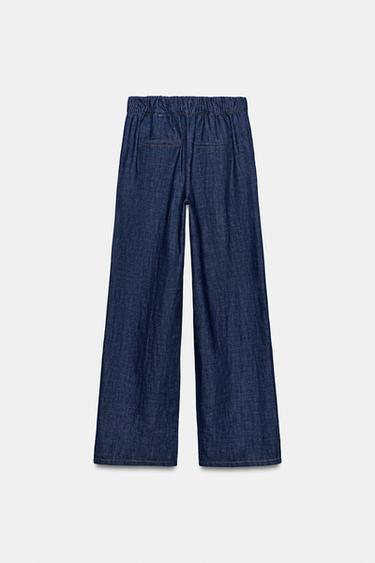 PANTALON DROIT EN LIN - Indigo de Zara - Image 7