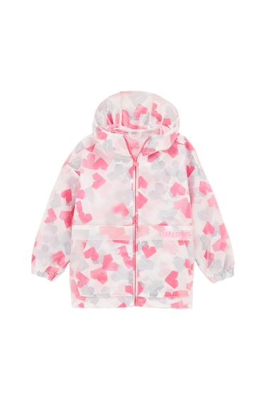 HEART PRINT SPORTS RAINCOAT