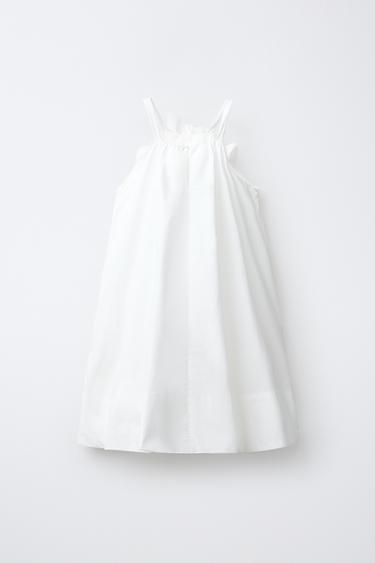 ROBE EN POPELINE FLEURIE - Blanc de Zara - Image 1