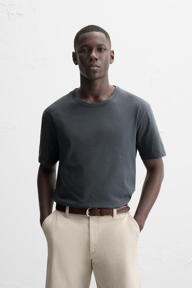 БАЗОВАЯ ФУТБОЛКА LIGHTWEIGHT — СИНИЙ от Zara