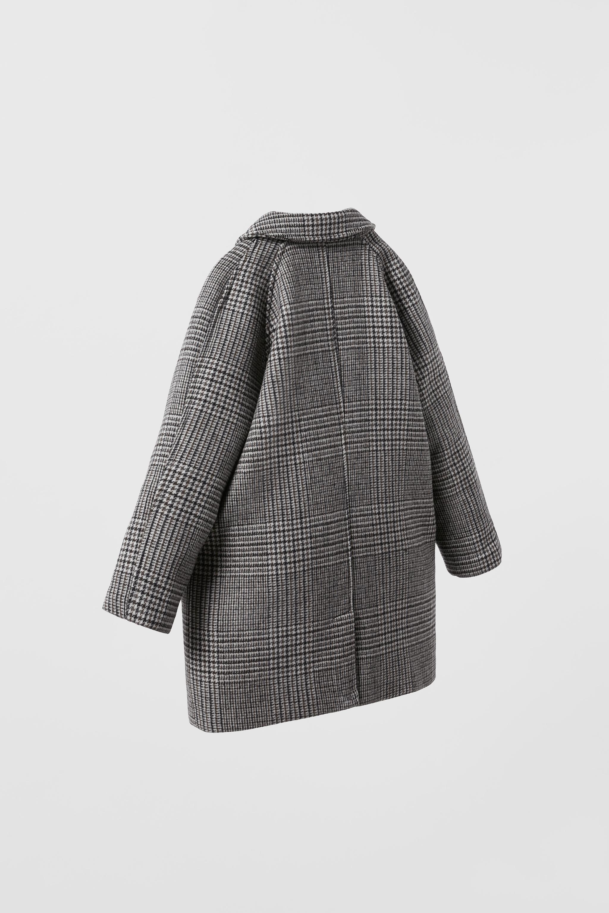 Zara houndstooth hot sale coat