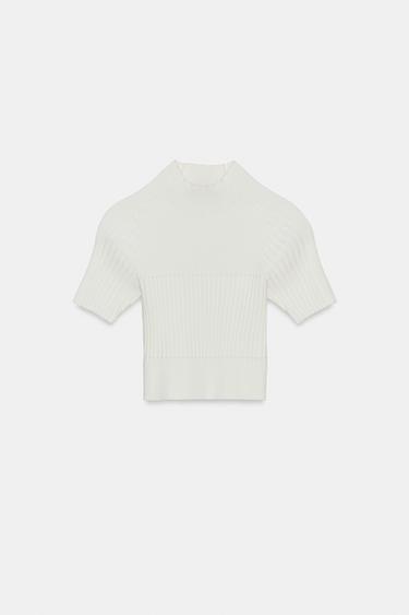 TOP CROP THURJE LLASTIKU - I bardhë nga Zara - Imazh 0